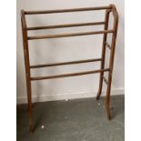 A mahogany towel rail, 66cmW