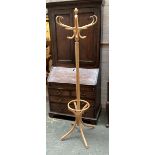 A bentwood hatstand, approx. 190cmH