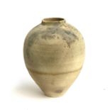 A studio pottery clay vase, 37cmH