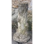 A composite stone tree trunk, 64cmH