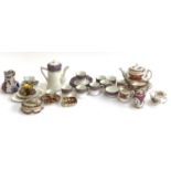 A Court China 'Kiang' coffee set, together with other tea wares to include Royal Crown Derby,