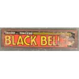 A Smoke Ringer's Black Bell enamel sign, 15x69cm, mounted