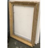 A 19th century giltwood and gesso picture frame,internal dimensions approx. 111x75cm, external