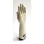 A vintage ceramic glove mould, marked 'AG Hackney, Burslem', size 7 1/2, 35cmL