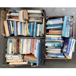 Three boxes of books, mainly on sailing and navigation