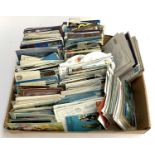 A large quantity of postcards to include many from the USA, Weymouth, Newquay, Brighton, Southsea