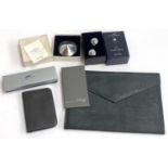 Concorde interest: Concorde metal Baoding stress balls; paperweight; leather document wallet;