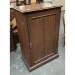 A late 19th century mahogany cabinet, on plinth base, 69x44x107cmH