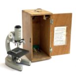 A vintage Kyowa Tokyo microscope, number 670499 enbeeco, in case