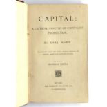 Marx (Karl) Capital: a Critical Analysis of Capitalist Production, edited by Frederick Engels,