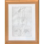 Bernard Reynolds (1915-1997), nude kneeling, etching, drawn 1970, etched 1982, signed and dated in