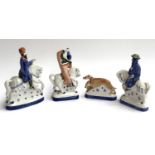 Four modern Rye Pottery flatbacks to include Canterbury Tales, The Dr of Physic, The Knight, The