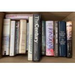 Two mixed boxes of mainly hardback books, to include history interest, royal interest, St.