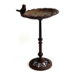 A small cast iron bird bath, 34.5cmH