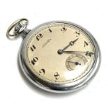 A Türler of Zurich open face top wind pocket watch, the signed dial with Arabic numerals and