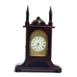 A small mahogany cased bracket clock by Gibbs, Banner Street London, marked 4739, 20cm high NB a