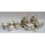 A Wedgwood 'Bianca' part tea service, comprising teacups, saucers, side plates, plates, teapot, milk