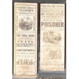 Two framed 19th century playbills, one Theatre Royal, Portsmouth 'The Isle of St Tropez or The