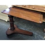 A late 19th century Carter's patent mahogany adjustable bed table, bears plaque 'J. Carter, New