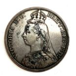 An 1887 Queen Victoria silver crown