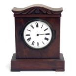 A small mahogany cased bracket clock by Mallet of Barnstaple, no.661, 15cm high