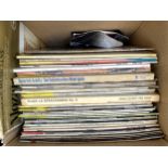 A mixed box of mostly classical vinyl LPs
