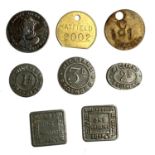 A small quantity of tokens to include, John of Gaunt Duke of Lancaster halfpenny 1792, rim '