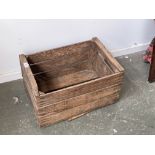 A vintage wooden crate, 55cmW