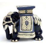 A very large ceramic elephant pot stand, approx. 43.5cmH