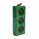 A vintage industrial light switch