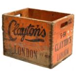 A Clayton's of London bottle crate, 43cmW