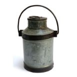 A vintage French milk churn, 37cmH to top of churn