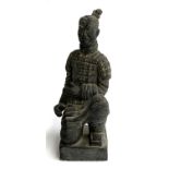 A Chinese statue of a terracotta warrior, 25cmH