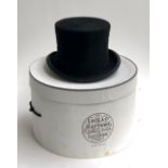 A Locke & Co. fur felt top hat, size 7 1/8 (58), in box