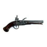 A replica flintlock pistol