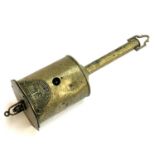 A brass spit jack marked John Linwood Warranted