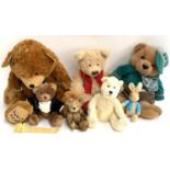 A quantity of teddy bears comprising Li-Lo bear, Sainsbury's 140th anniversary bear,