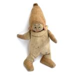A vintage cloth doll of Dopey from 'Snow White and the Seven Dwarves', 31cmH
