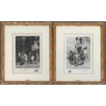After Antoine Gaymard, two prints after Meissonier, c.1905, each 31x22cm
