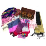 A quantity of silk and other scarves and wraps, to incude Franco Laurenti, Jaques Rollet, etc