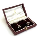 A pair of Asprey silver rope knot cufflinks, 2.7cm long, approx. 11.3g, in original Asprey red