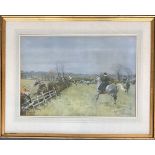Lionel Edwards (1878-1966), colour print of a hunting scene, 34x49cm
