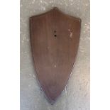 Taxidermy interest: a wooden shield, 43x23cm