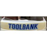 A Toolbank light up display sign