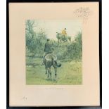 'Snaffles' (Charles Johnson Payne, 1884-1967), 'The Stone-Faceder', colour print, signed lower left,