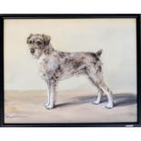M. Kingston Walker, study of a wire haired terrier, watercolour, gouache and charcoal on paper,