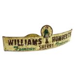 A Williams & Humbert's Famous Foursome Sherry enamel display sign