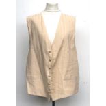 R Scott & Co, Irish linen and silk waistcoat, 46" chest