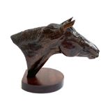 William Newton (b. 1959), a patinated bronze horse's head, signed Newton 96, numbered 2/9, and