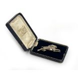 A 925 cast silver running hare pendant, marked LS, approx. 6.5cm long